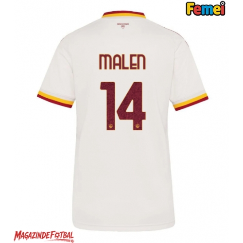 AS Roma Donyell Malen #14 Tricou Fotbal Replică 2026-27 Femei Deplasare AS Roma Donyell Malen #14 Tricou Fotbal Replică 2026-27 Femei Deplasare